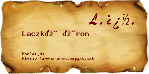 Laczkó Áron névjegykártya